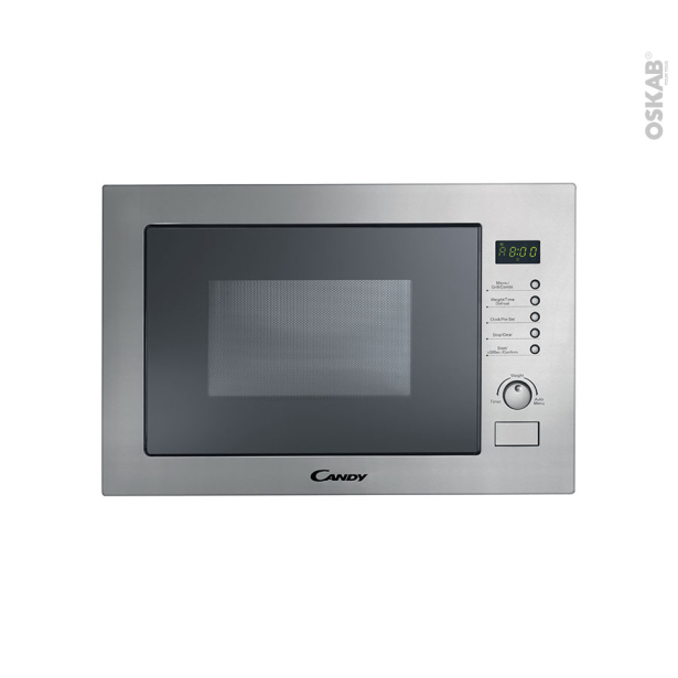 Micro-Ondes 25L Intégrable 38CM <br />Inox anti-trace, CANDY, MOS25X 