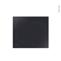Plaque Induction - 3 foyers - Verre Noir - CANDY - CI633C/E1