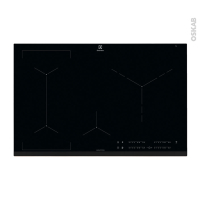 Plaque de cuisson 4 feux - Induction 80 cm - Verre Noir - ELECTROLUX - EIV83446