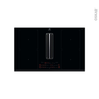 Plaque induction aspirante - 4 foyers - Verre Noir - ELECTROLUX - KCC84450