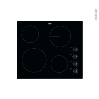 Plaque de cuisson 4 feux - Vitrocéramique 60 cm - Verre Noir - FAURE - FHRN640K