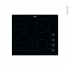 #Plaque de cuisson 4 feux Vitrocéramique 60 cm <br />Verre Noir, FAURE, FHRN640K 