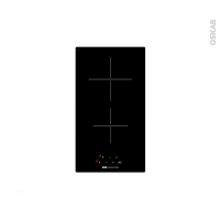 Plaque Vitro 3 foyers Verre Noir CANDY CHK63CT - Oskab