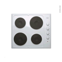 Plaque de cuisson 4 feux - Electrique 60 cm - Blanc - FRIONOR - GEBLFRI