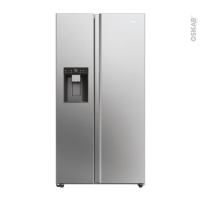 Réfrigérateur américain 601L - Pose libre 177.5cm - Finition Platinium - HAIER - HSW59F18EIMM