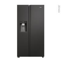 Réfrigérateur américain 601L - Pose libre 177.5cm - Total Black - HAIER - HSW59F18EIPT