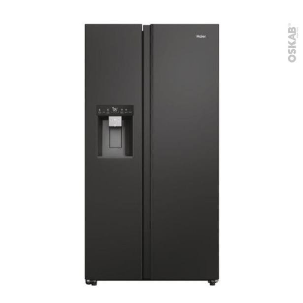Réfrigérateur américain 601L Pose libre 177.5cm <br />Total Black, HAIER, HSW59F18EIPT 