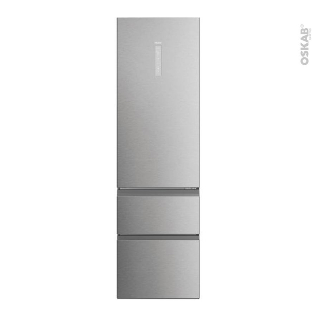 Réfrigérateur Multiporte 414L Pose libre 205cm <br />Finition Inox, HAIER, HTW5620DNMG 