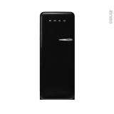 Réfrigérateur combiné 270L - Pose libre 153 cm - ouverture à gauche - Noir - SMEG - FAB28LBL5