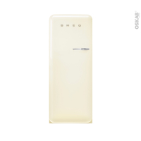 Réfrigérateur combiné 270L - Pose libre 153 cm - ouverture à gauche - Crème - SMEG - FAB28LCR5