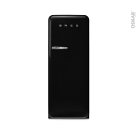 Réfrigérateur combiné 270L - Pose libre 153 cm - ouverture à droite - Noir - SMEG - FAB28RBL5