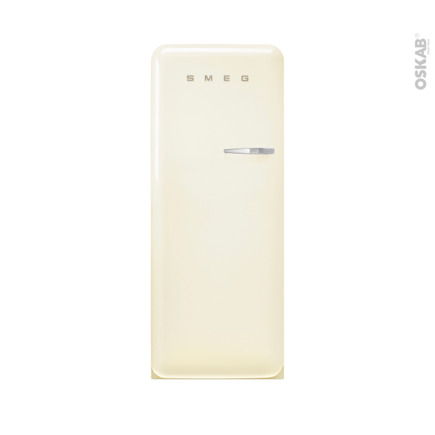 Réfrigérateur combiné 270L Pose libre 153 cm <br />ouverture à gauche, Crème, SMEG, FAB28LCR5 