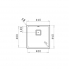 #Evier de cuisine - LAGO - Inox lisse - 1 cuve carré 44 x 44 cm - à encastrer affleurant