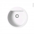 #Evier de cuisine - LOKKA - Granit blanc - 1 cuve ronde D.51 cm - à encastrer