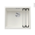 #Evier de cuisine ETAGON 500 U- Granit blanc  <br />1  cuve carrée 53 x 56 cm, sous plan, BLANCO 