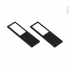 #Kit de 2 appliques de cuisine Eclairage LED rectangle <br />Finition noir brossé 