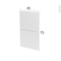 #Façades de cuisine - 2 tiroirs N°52 - IRIS Blanc - L40 x H70 cm