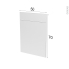 #Façades de cuisine - 1 porte 1 tiroir N°54 - IPOMA Blanc brillant - L50 x H70 cm