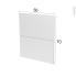 #Façades de cuisine - 2 tiroirs N°57 - IPOMA Blanc brillant - L60 x H70 cm