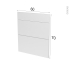 #Façades de cuisine - 3 tiroirs N°58 - IKORO Chêne clair - L60 x H70 cm