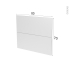 #Façades de cuisine - 2 tiroirs N°60 - IPOMA Blanc brillant - L80 x H70 cm