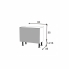 #Meuble de cuisine - Bas - IKORO Chêne clair - 1 casserolier - L60 x H35 x P37 cm