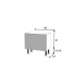 #Meuble de cuisine - Bas - IKORO Chêne clair - 1 porte - L60 x H41 x P37 cm
