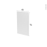 #Finition cuisine - Habillage arrière ilôt N°92 - IPOMA Blanc brillant  - Avec sachet de fixation - L40 x H70 x Ep 2,2 cm