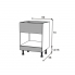 #Meuble de cuisine - Bas MO encastrable niche 45 - IRIS Blanc - 1 tiroir haut - L60 x H70 x P58 cm