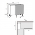 #Meuble de cuisine - Angle sous évier réversible - BORA Blanc - 1 porte N°21 L60 cm - L100 x H70 x P58 cm