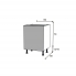 #Meuble de cuisine - Sous évier - IPOMA Blanc brillant - 1 porte coulissante - L60 x H70 x P58 cm