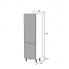 #Colonne de cuisine N°2721 Armoire frigo encastrable <br />OKA Chêne, 2 portes, L60 x H195 x P58 cm 