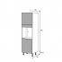 #Colonne de cuisine N°1621 - Four encastrable niche 60 - STATIC Blanc - 2 portes - L60 x H195 x P58 cm