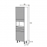 #Colonne de cuisine N°2156 - MO encastrable niche 36/38 - IRIS Blanc - 2 portes 2 tiroirs - L60 x H195 x P37 cm