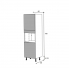 #Colonne de cuisine N°2121 - Four encastrable niche 45  - IPOMA Blanc brillant - 2 portes - L60 x H195 x P58 cm