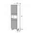 #Colonne de cuisine N°2121 - MO encastrable niche 36/38 - IRIS Blanc - 2 portes 1 tiroir - L60 x H195 x P37 cm