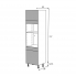 #Colonne de cuisine N°1356 - Four+MO encastrable niche 36/38 - IKORO Chêne clair - 2 portes 1 tiroir - L60 x H217 x P58 cm