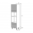 #Colonne de cuisine N°1610 - Four+MO encastrable niche 45 - STILO Noyer Blanchi - 1 porte 2 tiroirs - L60 x H217 x P58 cm