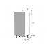 #Colonne de cuisine N°27 - Armoire frigo encastrable - HOSTA Chêne naturel - 1 porte - L60 x H125 x P58 cm