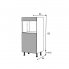 #Colonne de cuisine N°21 - Four encastrable niche 45  - STILO Noyer Blanchi - 1 porte - L60 x H125 x P58 cm