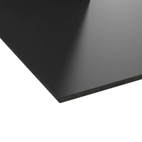 PLANEKO - Crédence sur mesure - Compact - Décor Noir mat N°117CT - 12mm