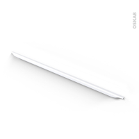Poignée de meuble - de cuisine N°58 - Alu mat blanc - 99,6 cm - Entraxe 384 mm - SOKLEO