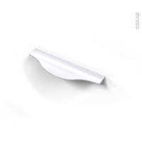 Poignée de meuble - de cuisine N°58 - Alu mat blanc - 14,6 cm - Entraxe 128 mm - SOKLEO