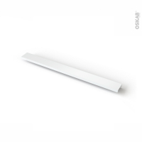 Poignée de meuble - de cuisine N°90 - Alu blanc mat - 40 cm - Entraxe 320 mm