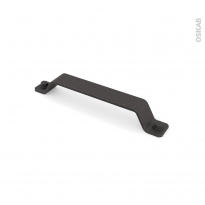 Poignée de meuble - de cuisine N°59 - Acier noir mat - 18 cm - Entraxe 160 mm - SOKLEO