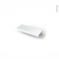 Poignée de meuble - de cuisine N°90 - Alu blanc mat - 10 cm - Entraxe 64 mm