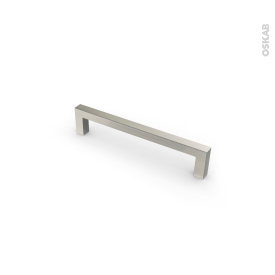 Poignée de meuble - de cuisine N°19 - Inox brossé - 13,7 cm - Entraxe 128 mm - SOKLEO