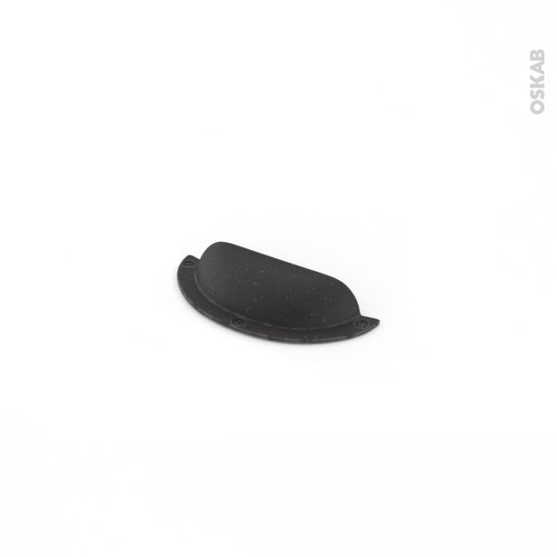 Poignée de meuble de cuisine N°61 <br />Acier noir mat, 9,4 cm, Entraxe 64 mm, SOKLEO 