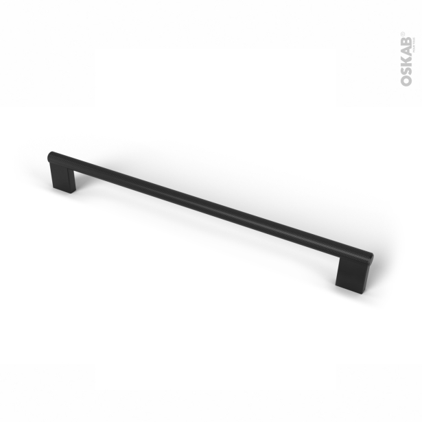 Poignée de meuble de cuisine N°106 <br />Noir brossé, 27,8 cm, Entraxe 256 mm, SOKLEO 