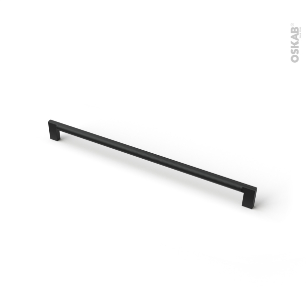Poignée de meuble de cuisine N°76 <br />Noir mat, 33,4 cm, Entraxe 320 mm, SOKLEO 